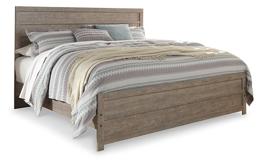 Culverbach King Panel Bed with Mirrored Dresser, Chest and 2 Nightstands at Towne & Country Furniture (AL) furniture, home furniture, home decor, sofa, bedding