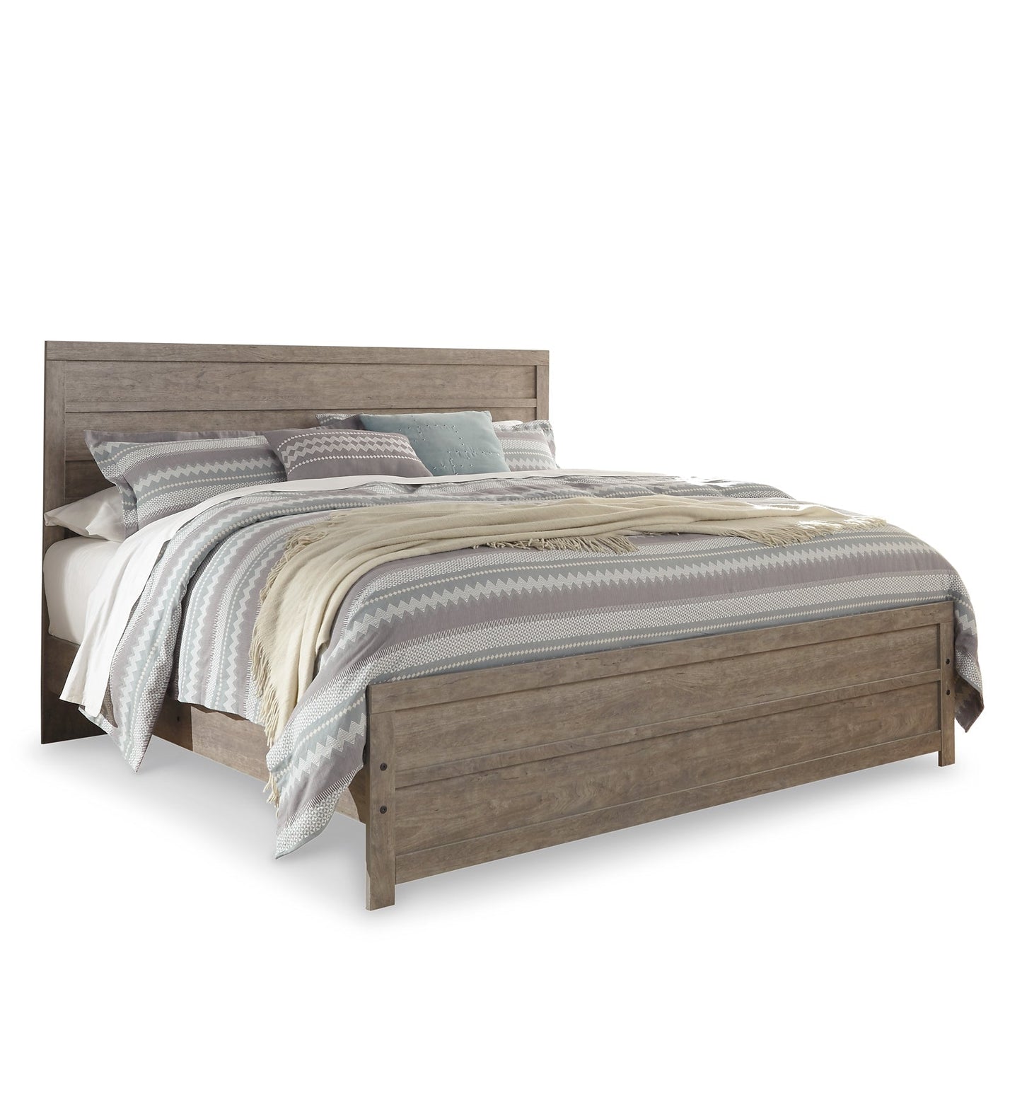 Culverbach King Panel Bed with Mirrored Dresser and Chest at Towne & Country Furniture (AL) furniture, home furniture, home decor, sofa, bedding