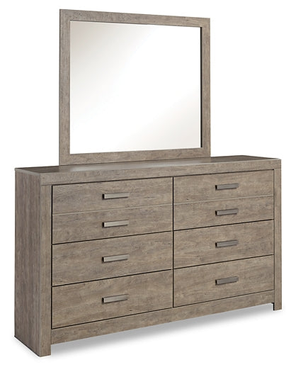 Culverbach Queen Panel Bed with Mirrored Dresser, Chest and 2 Nightstands at Towne & Country Furniture (AL) furniture, home furniture, home decor, sofa, bedding