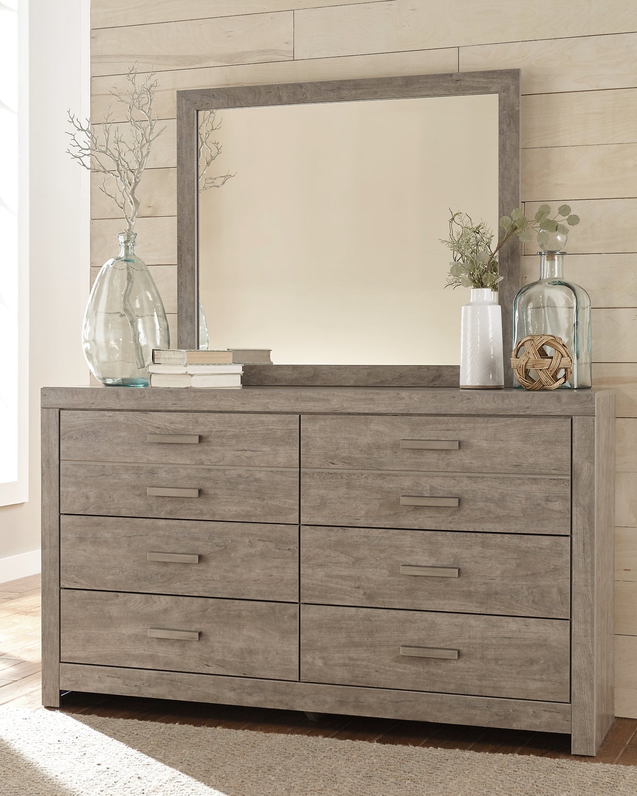 Culverbach Queen Panel Bed with Mirrored Dresser, Chest and 2 Nightstands at Towne & Country Furniture (AL) furniture, home furniture, home decor, sofa, bedding