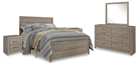 Culverbach Queen Panel Bed with Mirrored Dresser and 2 Nightstands at Towne & Country Furniture (AL) furniture, home furniture, home decor, sofa, bedding