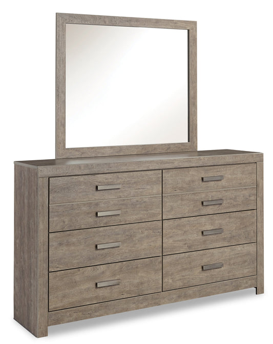Culverbach Queen Panel Bed with Mirrored Dresser and Chest at Towne & Country Furniture (AL) furniture, home furniture, home decor, sofa, bedding