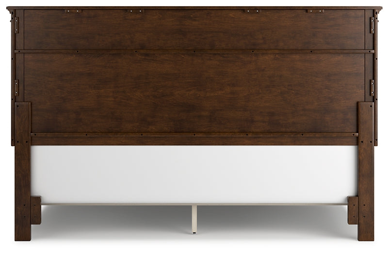 Danabrin California King Panel Bed with Mirrored Dresser and 2 Nightstands at Towne & Country Furniture (AL) furniture, home furniture, home decor, sofa, bedding