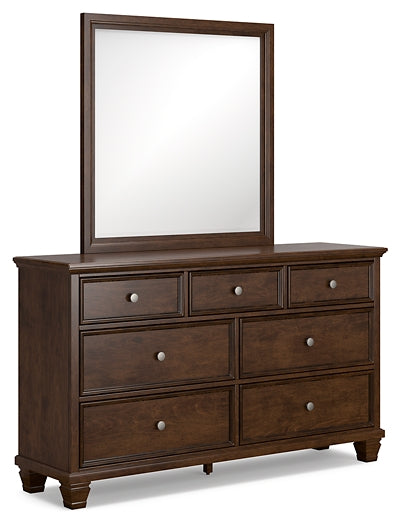 Danabrin California King Panel Bed with Mirrored Dresser and 2 Nightstands at Towne & Country Furniture (AL) furniture, home furniture, home decor, sofa, bedding