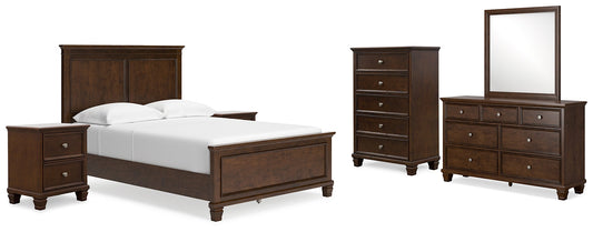 Danabrin Full Panel Bed with Mirrored Dresser, Chest and 2 Nightstands at Towne & Country Furniture (AL) furniture, home furniture, home decor, sofa, bedding