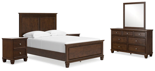 Danabrin Full Panel Bed with Mirrored Dresser and 2 Nightstands at Towne & Country Furniture (AL) furniture, home furniture, home decor, sofa, bedding