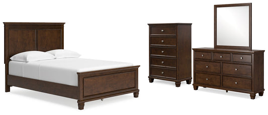 Danabrin Full Panel Bed with Mirrored Dresser and Chest at Towne & Country Furniture (AL) furniture, home furniture, home decor, sofa, bedding
