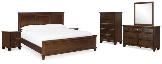 Danabrin King Panel Bed with Mirrored Dresser, Chest and 2 Nightstands at Towne & Country Furniture (AL) furniture, home furniture, home decor, sofa, bedding