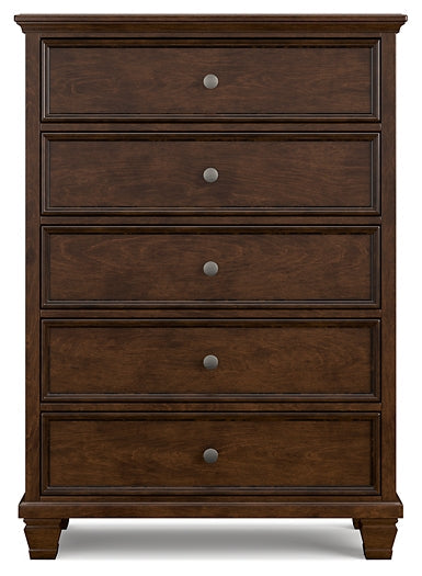 Danabrin King Panel Bed with Mirrored Dresser and Chest at Towne & Country Furniture (AL) furniture, home furniture, home decor, sofa, bedding