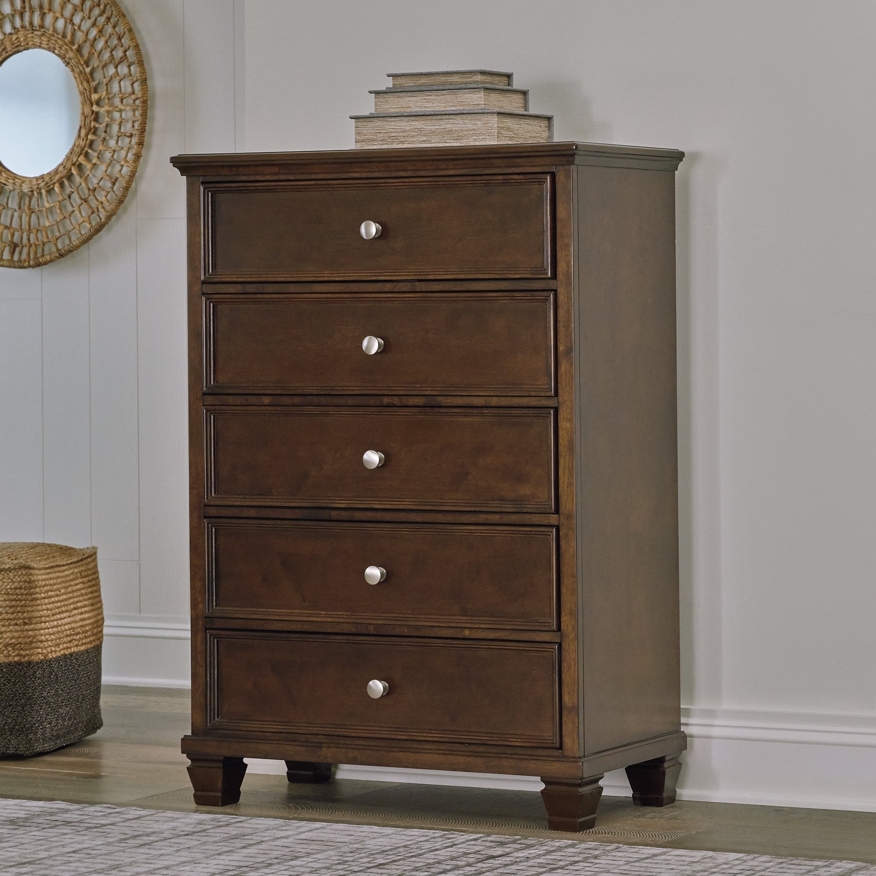Danabrin King Panel Bed with Mirrored Dresser and Chest at Towne & Country Furniture (AL) furniture, home furniture, home decor, sofa, bedding