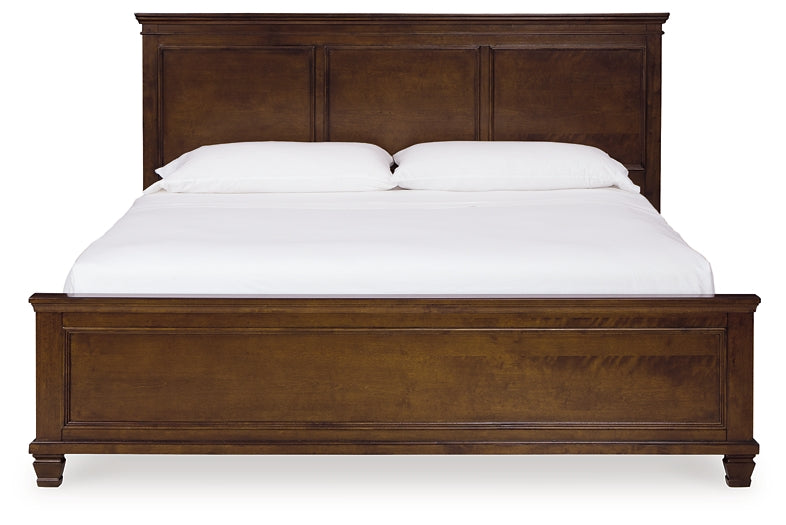 Danabrin King Panel Bed with Mirrored Dresser and Chest at Towne & Country Furniture (AL) furniture, home furniture, home decor, sofa, bedding