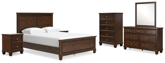 Danabrin Queen Panel Bed with Mirrored Dresser, Chest and 2 Nightstands at Towne & Country Furniture (AL) furniture, home furniture, home decor, sofa, bedding