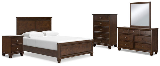 Danabrin Queen Panel Bed with Mirrored Dresser, Chest and Nightstand at Towne & Country Furniture (AL) furniture, home furniture, home decor, sofa, bedding