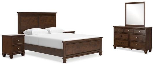 Danabrin Queen Panel Bed with Mirrored Dresser and 2 Nightstands at Towne & Country Furniture (AL) furniture, home furniture, home decor, sofa, bedding