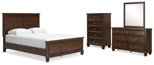 Danabrin Queen Panel Bed with Mirrored Dresser and Chest at Towne & Country Furniture (AL) furniture, home furniture, home decor, sofa, bedding