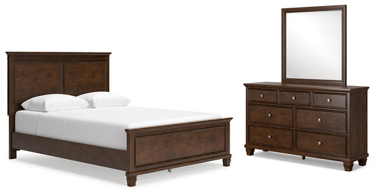 Danabrin Queen Panel Bed with Mirrored Dresser at Towne & Country Furniture (AL) furniture, home furniture, home decor, sofa, bedding