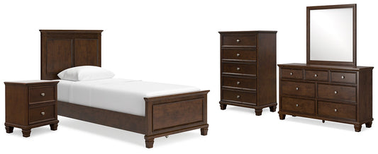 Danabrin Twin Panel Bed with Mirrored Dresser, Chest and Nightstand at Towne & Country Furniture (AL) furniture, home furniture, home decor, sofa, bedding
