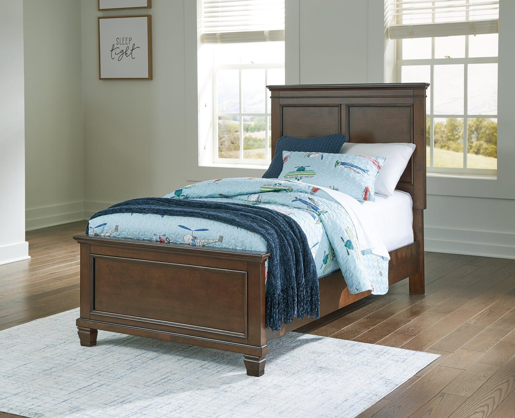 Danabrin Twin Panel Bed with Mirrored Dresser and 2 Nightstands at Towne & Country Furniture (AL) furniture, home furniture, home decor, sofa, bedding