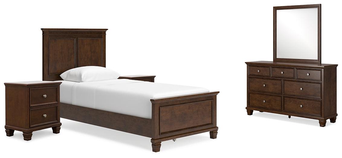 Danabrin Twin Panel Bed with Mirrored Dresser and 2 Nightstands at Towne & Country Furniture (AL) furniture, home furniture, home decor, sofa, bedding