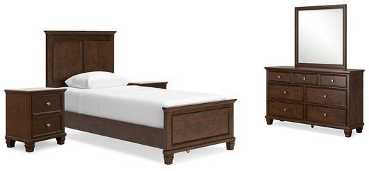 Danabrin Twin Panel Bed with Mirrored Dresser and 2 Nightstands at Towne & Country Furniture (AL) furniture, home furniture, home decor, sofa, bedding
