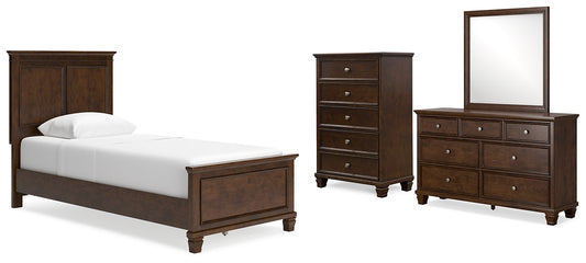 Danabrin Twin Panel Bed with Mirrored Dresser and Chest at Towne & Country Furniture (AL) furniture, home furniture, home decor, sofa, bedding