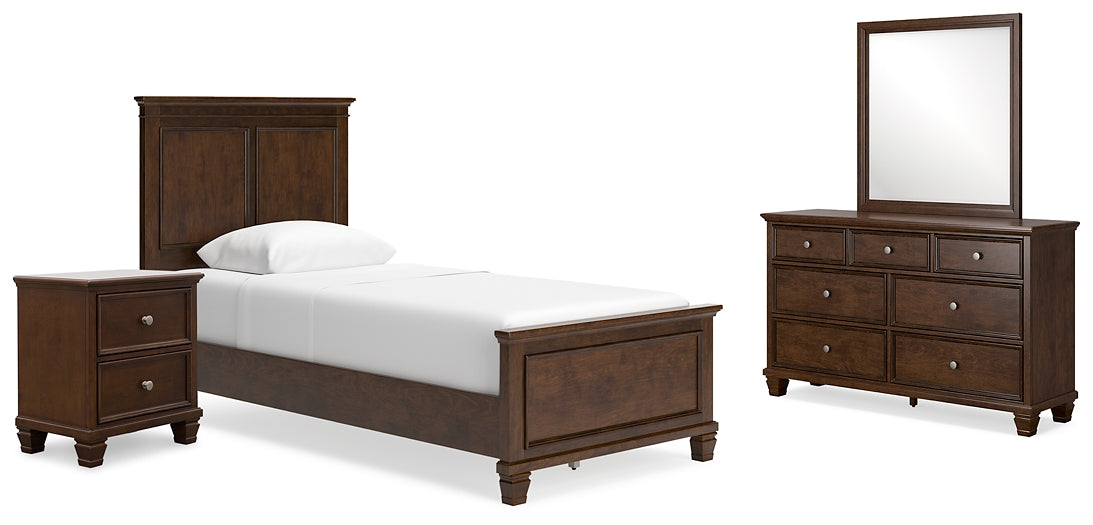 Danabrin Twin Panel Bed with Mirrored Dresser and Nightstand at Towne & Country Furniture (AL) furniture, home furniture, home decor, sofa, bedding
