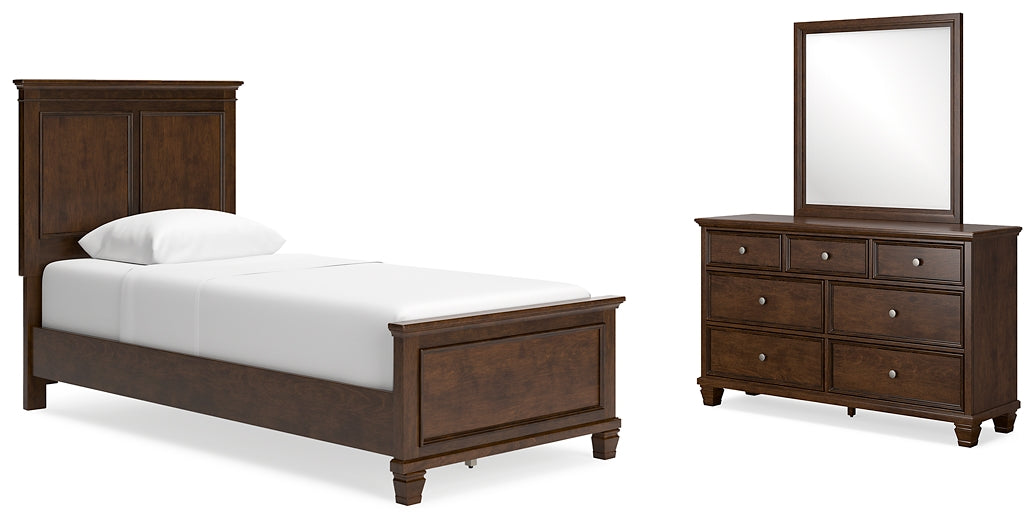 Danabrin Twin Panel Bed with Mirrored Dresser at Towne & Country Furniture (AL) furniture, home furniture, home decor, sofa, bedding