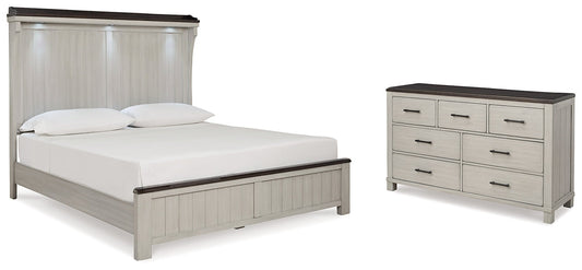 Darborn California King Panel Bed with Dresser at Towne & Country Furniture (AL) furniture, home furniture, home decor, sofa, bedding