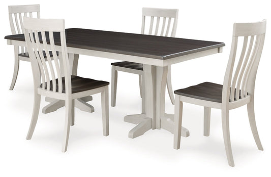 Darborn Dining Table and 4 Chairs at Towne & Country Furniture (AL) furniture, home furniture, home decor, sofa, bedding