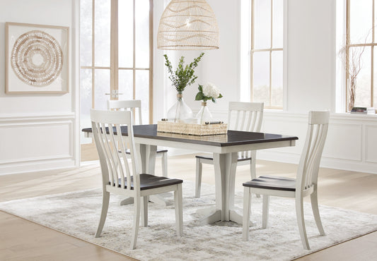 Darborn Dining Table and 4 Chairs at Towne & Country Furniture (AL) furniture, home furniture, home decor, sofa, bedding