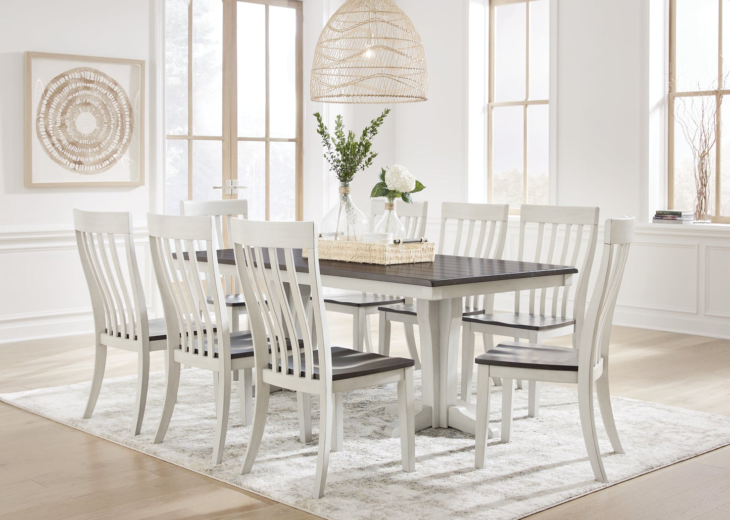 Darborn Dining Table and 8 Chairs at Towne & Country Furniture (AL) furniture, home furniture, home decor, sofa, bedding