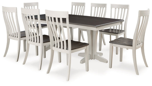 Darborn Dining Table and 8 Chairs at Towne & Country Furniture (AL) furniture, home furniture, home decor, sofa, bedding