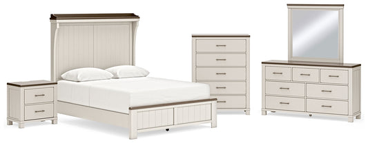 Darborn Queen Panel Bed with Mirrored Dresser, Chest and Nightstand at Towne & Country Furniture (AL) furniture, home furniture, home decor, sofa, bedding