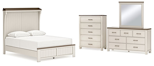 Darborn Queen Panel Bed with Mirrored Dresser and Chest at Towne & Country Furniture (AL) furniture, home furniture, home decor, sofa, bedding