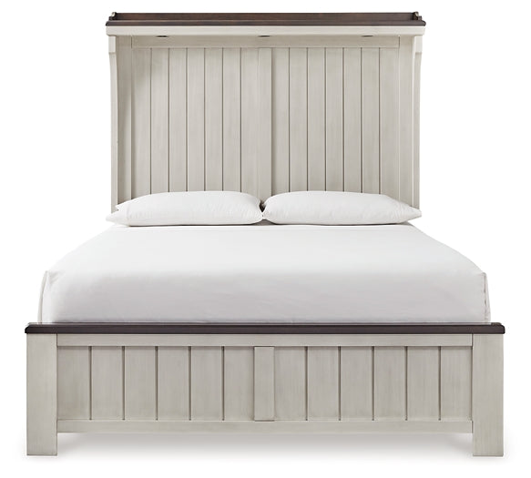 Darborn Queen Panel Bed with Mirrored Dresser and Chest at Towne & Country Furniture (AL) furniture, home furniture, home decor, sofa, bedding