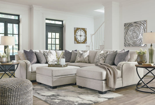 Dellara 4-Piece Sectional with Ottoman at Towne & Country Furniture (AL) furniture, home furniture, home decor, sofa, bedding