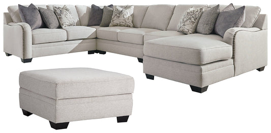 Dellara 5-Piece Sectional with Ottoman at Towne & Country Furniture (AL) furniture, home furniture, home decor, sofa, bedding