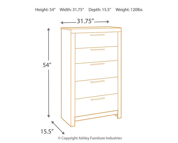 Derekson Five Drawer Chest at Towne & Country Furniture (AL) furniture, home furniture, home decor, sofa, bedding