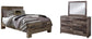 Derekson Full Panel Bed with Mirrored Dresser at Towne & Country Furniture (AL) furniture, home furniture, home decor, sofa, bedding