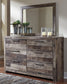 Derekson Full Panel Headboard with Mirrored Dresser, Chest and Nightstand at Towne & Country Furniture (AL) furniture, home furniture, home decor, sofa, bedding