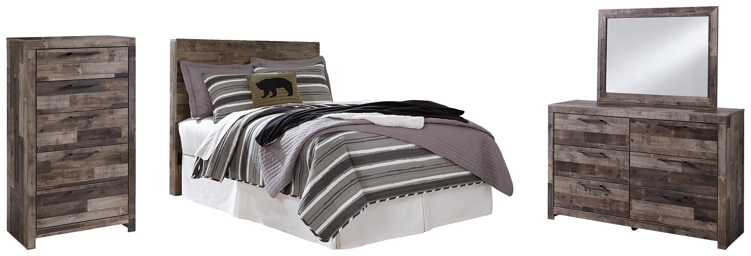 Derekson Full Panel Headboard with Mirrored Dresser and Chest at Towne & Country Furniture (AL) furniture, home furniture, home decor, sofa, bedding