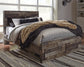 Derekson Queen Panel Bed with 2 Storage Drawers with Mirrored Dresser, Chest and Nightstand at Towne & Country Furniture (AL) furniture, home furniture, home decor, sofa, bedding