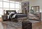 Derekson Queen Panel Bed with 6 Storage Drawers with Mirrored Dresser, Chest and 2 Nightstands at Towne & Country Furniture (AL) furniture, home furniture, home decor, sofa, bedding