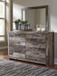 Derekson Queen Panel Bed with 6 Storage Drawers with Mirrored Dresser and Chest at Towne & Country Furniture (AL) furniture, home furniture, home decor, sofa, bedding