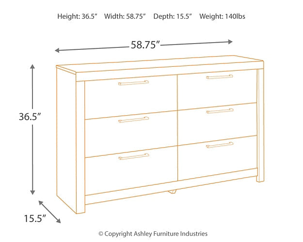 Derekson Six Drawer Dresser at Towne & Country Furniture (AL) furniture, home furniture, home decor, sofa, bedding