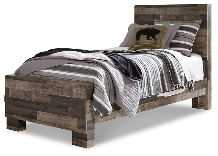 Derekson Twin Panel Bed with Mirrored Dresser, Chest and Nightstand at Towne & Country Furniture (AL) furniture, home furniture, home decor, sofa, bedding