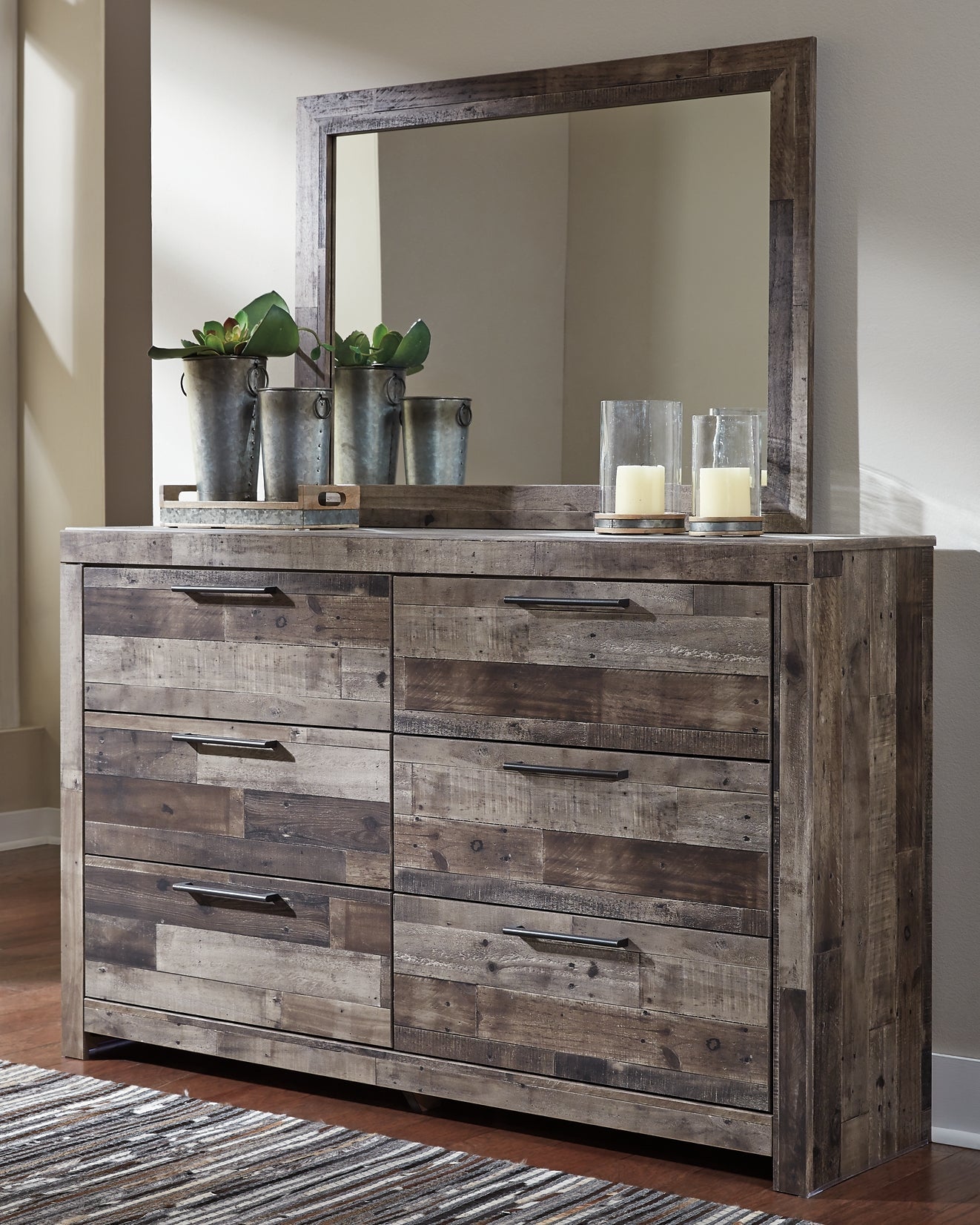 Derekson Twin Panel Bed with Mirrored Dresser, Chest and Nightstand at Towne & Country Furniture (AL) furniture, home furniture, home decor, sofa, bedding