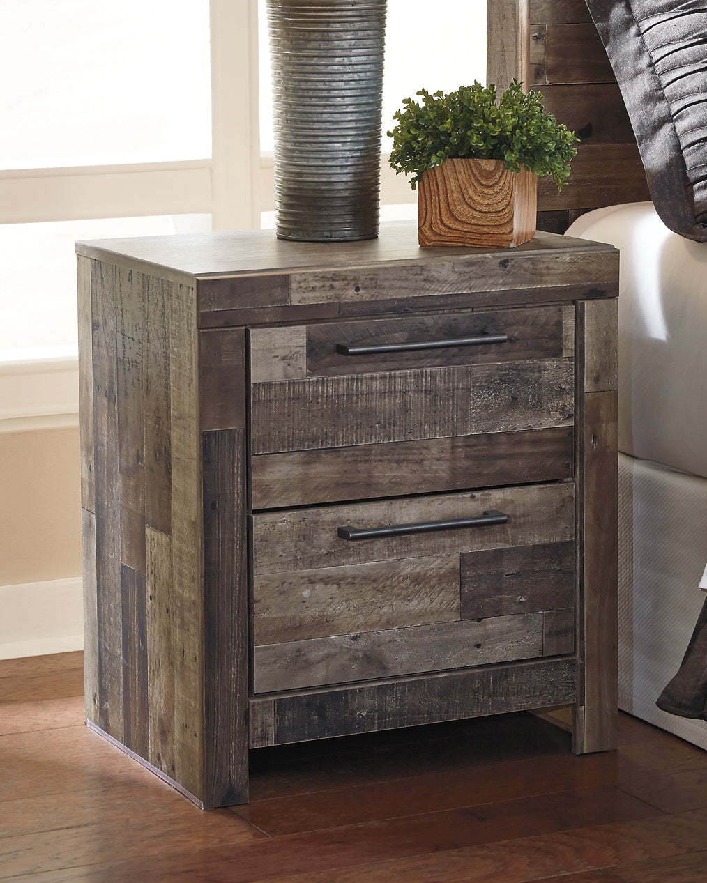 Derekson Twin Panel Bed with Mirrored Dresser, Chest and Nightstand at Towne & Country Furniture (AL) furniture, home furniture, home decor, sofa, bedding