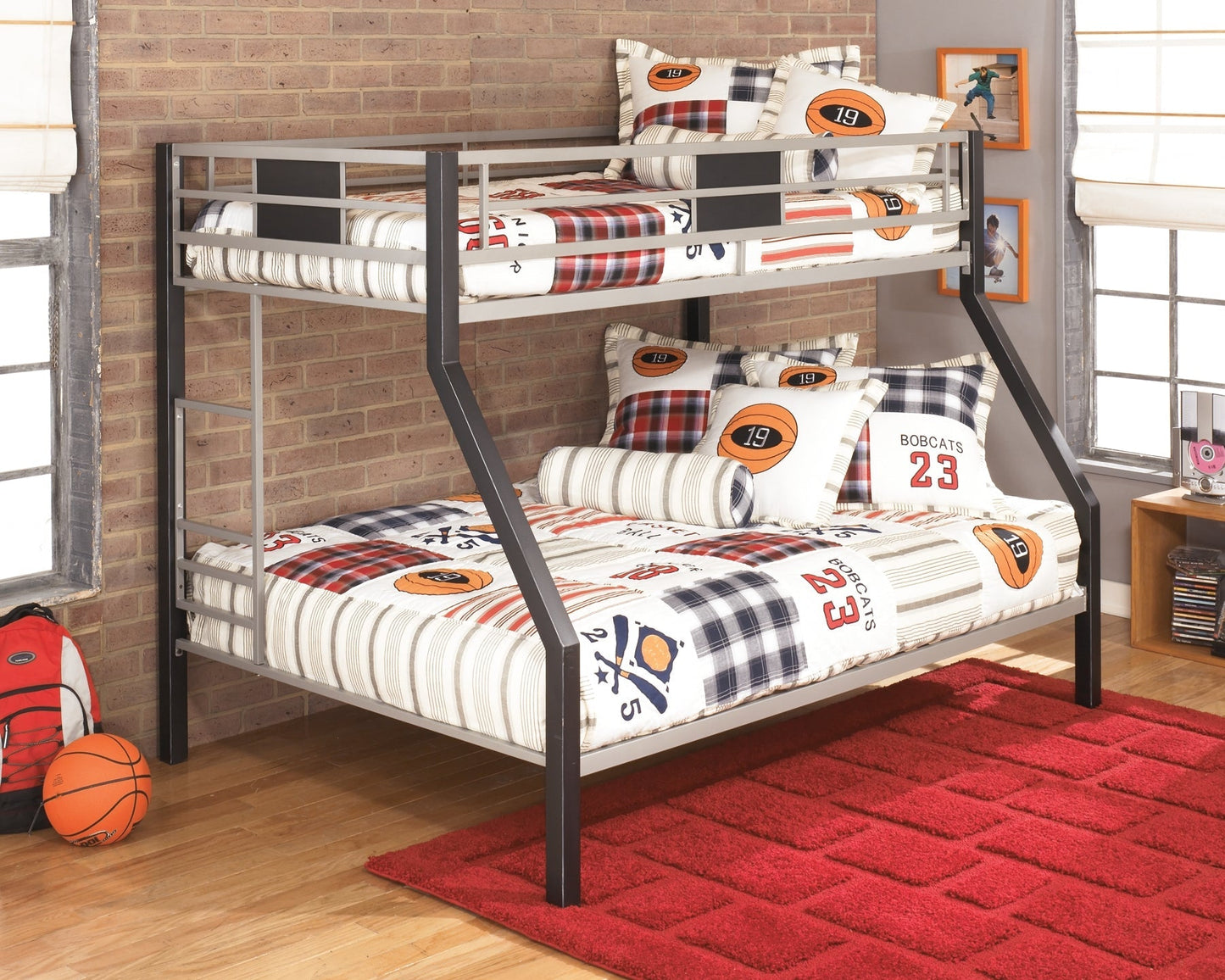 Dinsmore Twin/Full Bunk Bed w/Ladder at Towne & Country Furniture (AL) furniture, home furniture, home decor, sofa, bedding