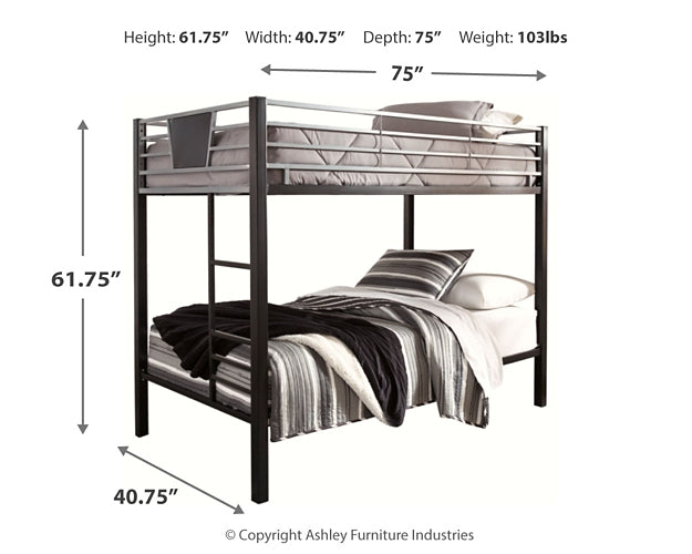 Dinsmore Twin/Twin Bunk Bed w/Ladder at Towne & Country Furniture (AL) furniture, home furniture, home decor, sofa, bedding